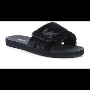Michael Kors Fuzzy Slides